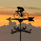 Cyclist Stainless Steel Weathervane MW029