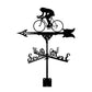 Cyclist Stainless Steel Weathervane MW029