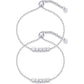 14K Gold Plated Adjustable Matching Bracelets for Women – Heart Charm and BFF Friendship Styles
