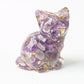Handmade Natural Crystal Gemstone Sitting Cat
