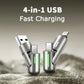 4-in-1 USB Charging Cable fast charging MAX 60W
