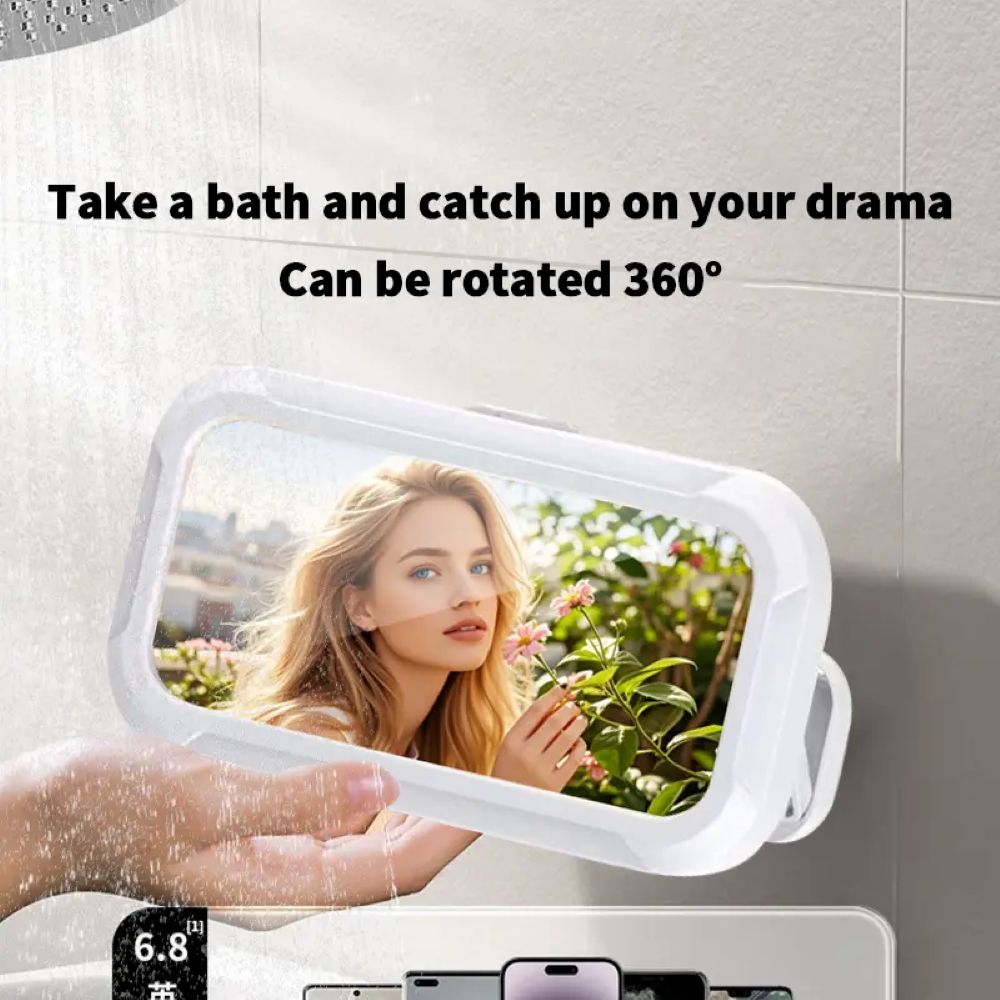 Waterproof Shower Phone Holder – 360° Rotating Wall Mount for Smartphones