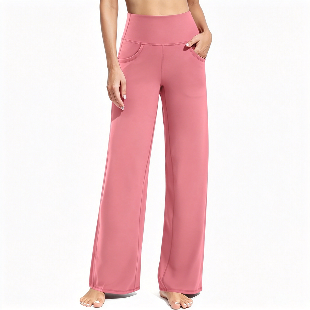 Wide Leg Pants Woman Yoga Pants with Pockets Stretch Loose Casual Lounge Sweatpants Petite/Regular/Tall