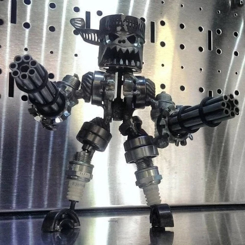 Classic Piston Skeleton Soldiers Sculpture