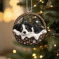 Bearded Collie In Mini Baskets Ornament - MB012