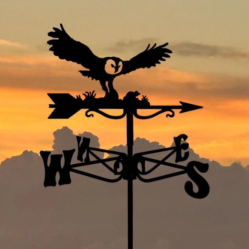 Flying Owl Stainless Steel Weathervane MW082