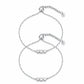14K Gold Plated Adjustable Matching Bracelets for Women – Heart Charm and BFF Friendship Styles
