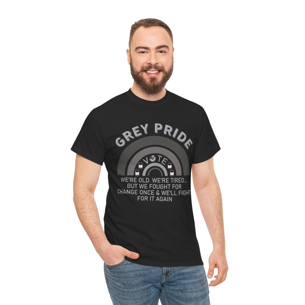 Grey Pride T-Shirt – Inspirational Aging With Strength Graphic Tee