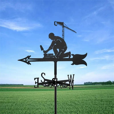 Building Worker Stainless Steel Weathervane MW047