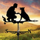 Man and Dog Stainless Steel Weathervane MW032