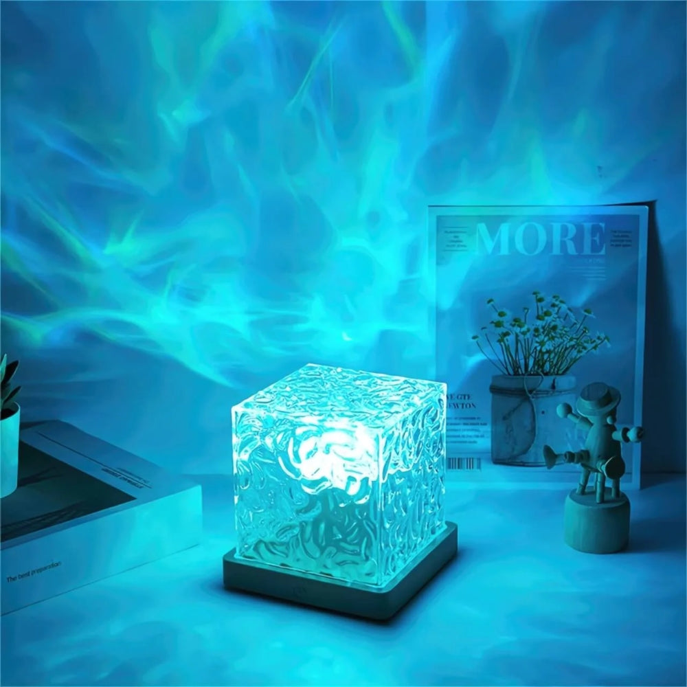 16-Color LED Water Ripple Crystal Lamp
