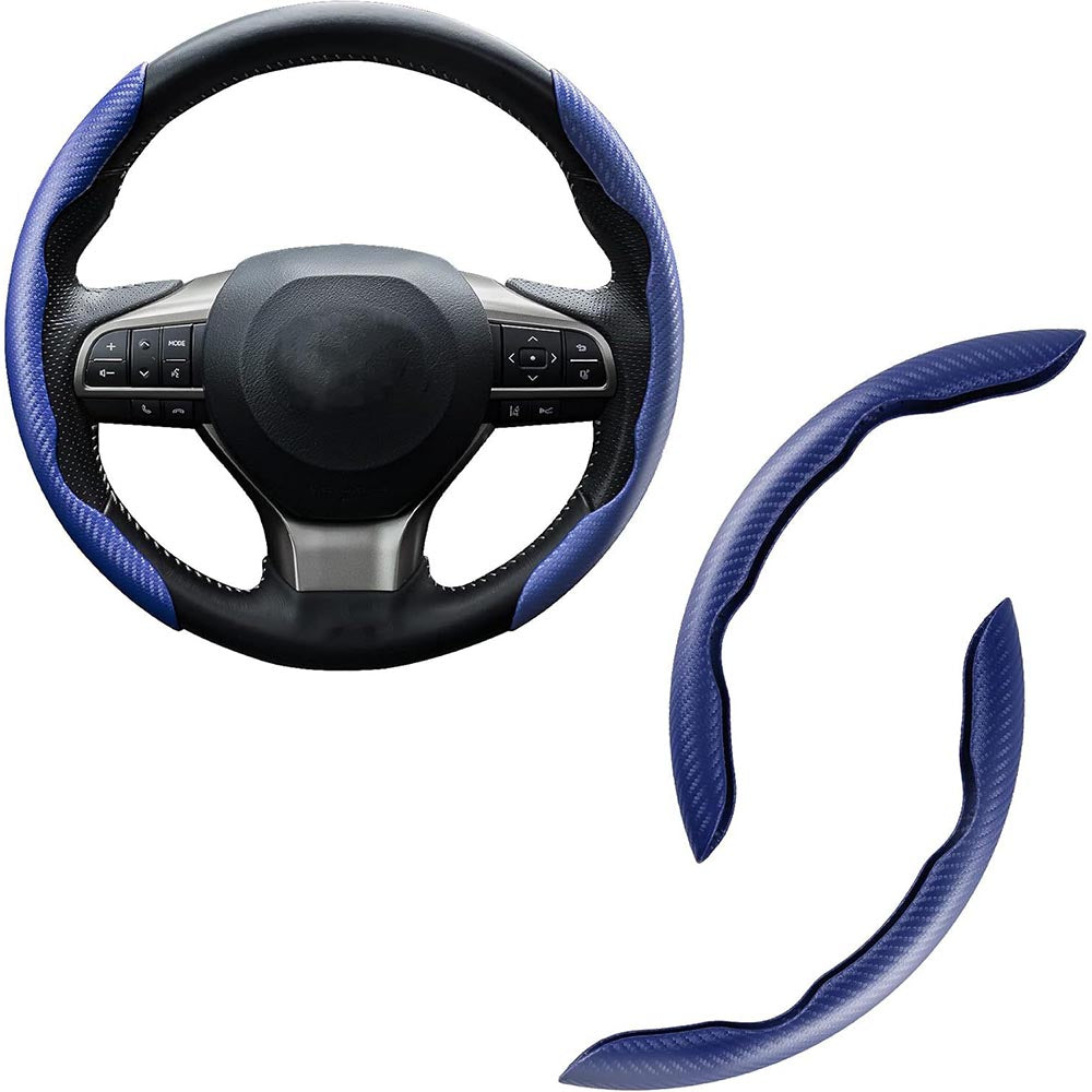 Carbon Fiber Silicone Anti-Slip Car Steering Wheel Cover Universal Fit