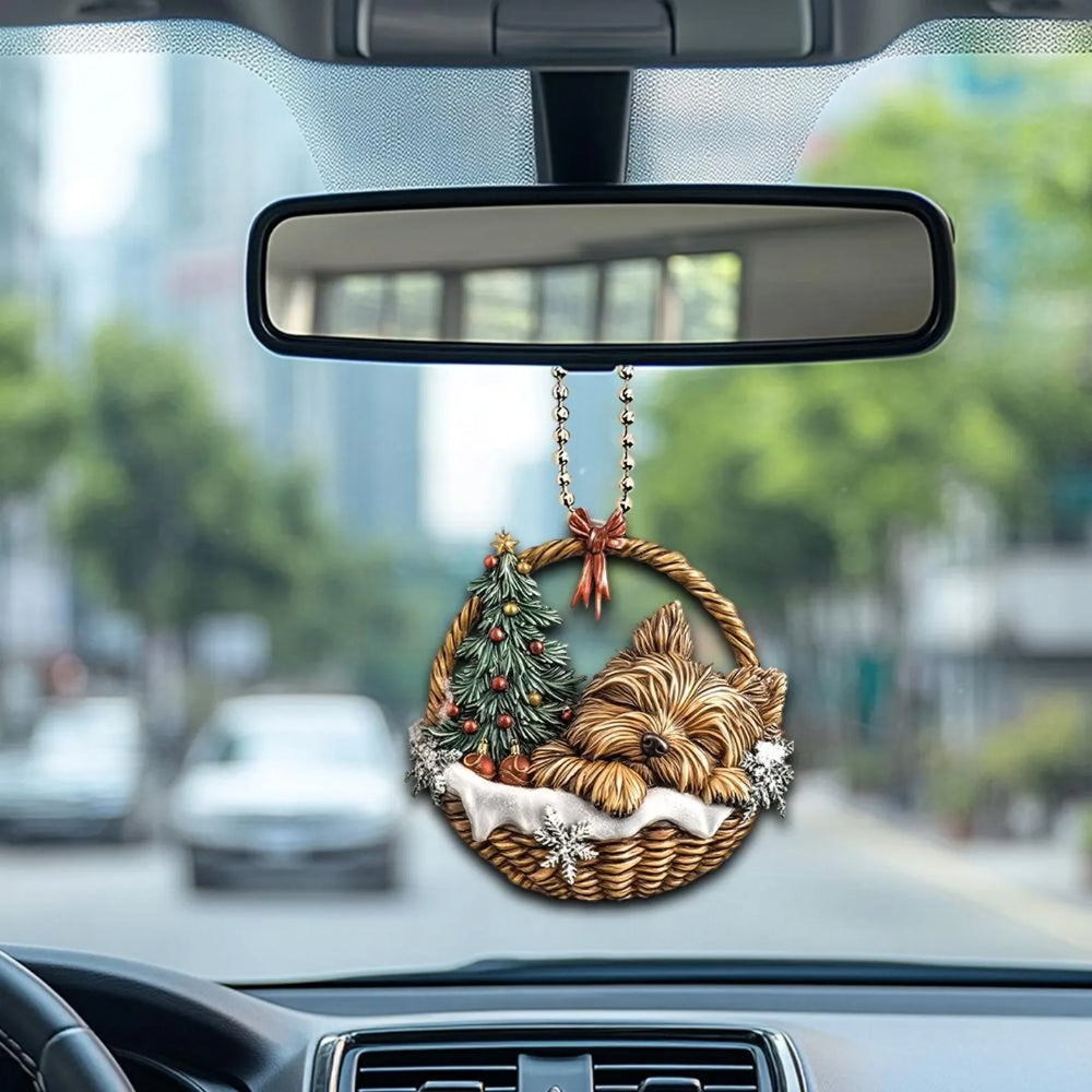Yorkshire Terrier In Mini Baskets Ornament - MB014