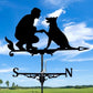 Man and Dog Stainless Steel Weathervane MW032