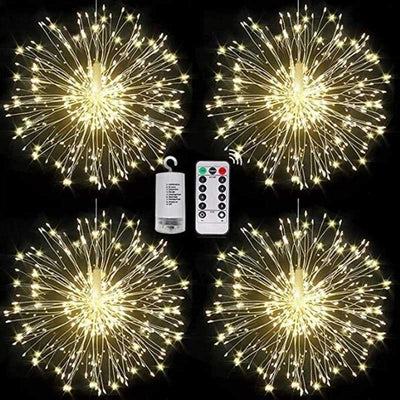 Christmas LED Starburst Lights With Remote, 8 Modes & Waterproof