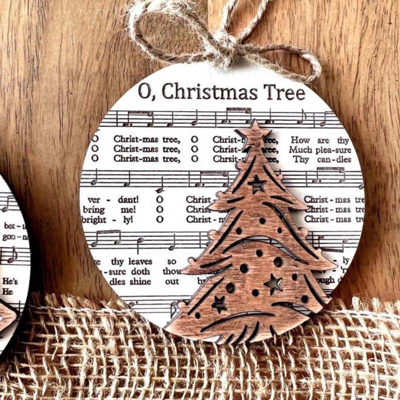 Music Sheet Nativity Ornament