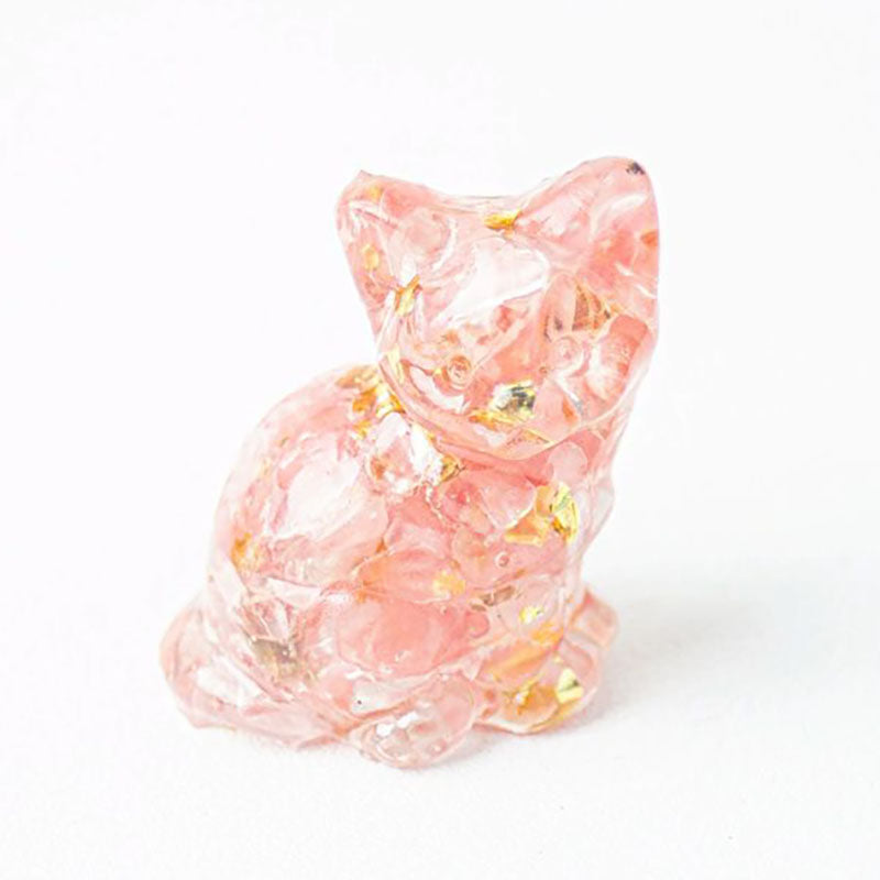 Handmade Natural Crystal Gemstone Sitting Cat