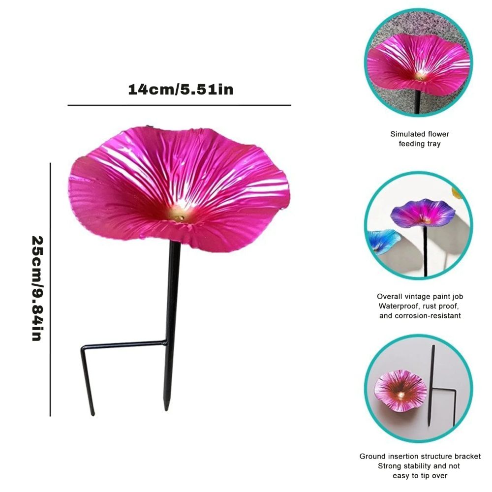 Handmade Metal Flower Garden Stake
