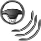 Carbon Fiber Silicone Anti-Slip Car Steering Wheel Cover Universal Fit
