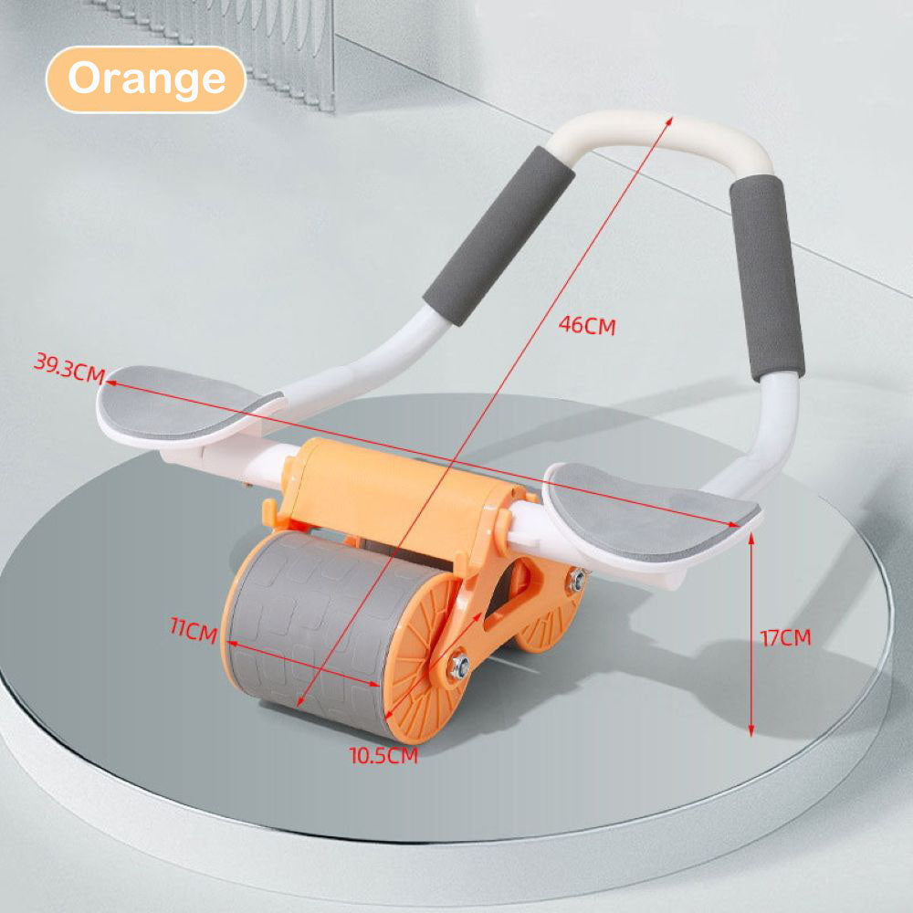 Automatic Rebound Ab Roller Wheel with Timer – Home Core Trainer with Stable Dual-Wheel Design