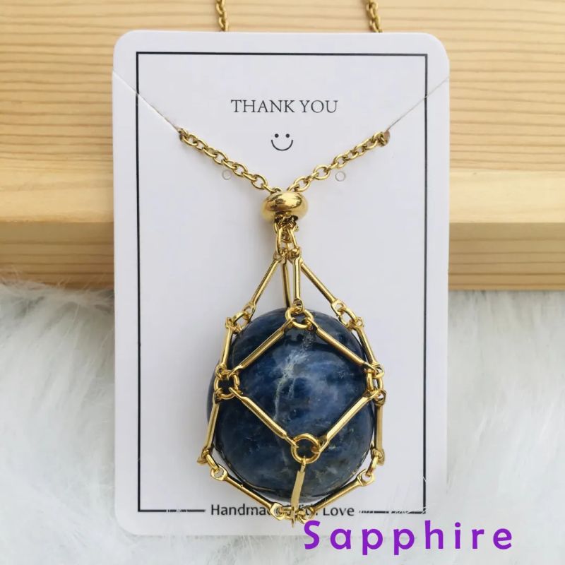 Crystal Stone Holder Necklace