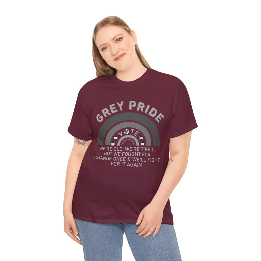 Grey Pride T-Shirt – Inspirational Aging With Strength Graphic Tee