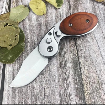 Wood Handle Outdoor Mini Folding Knife