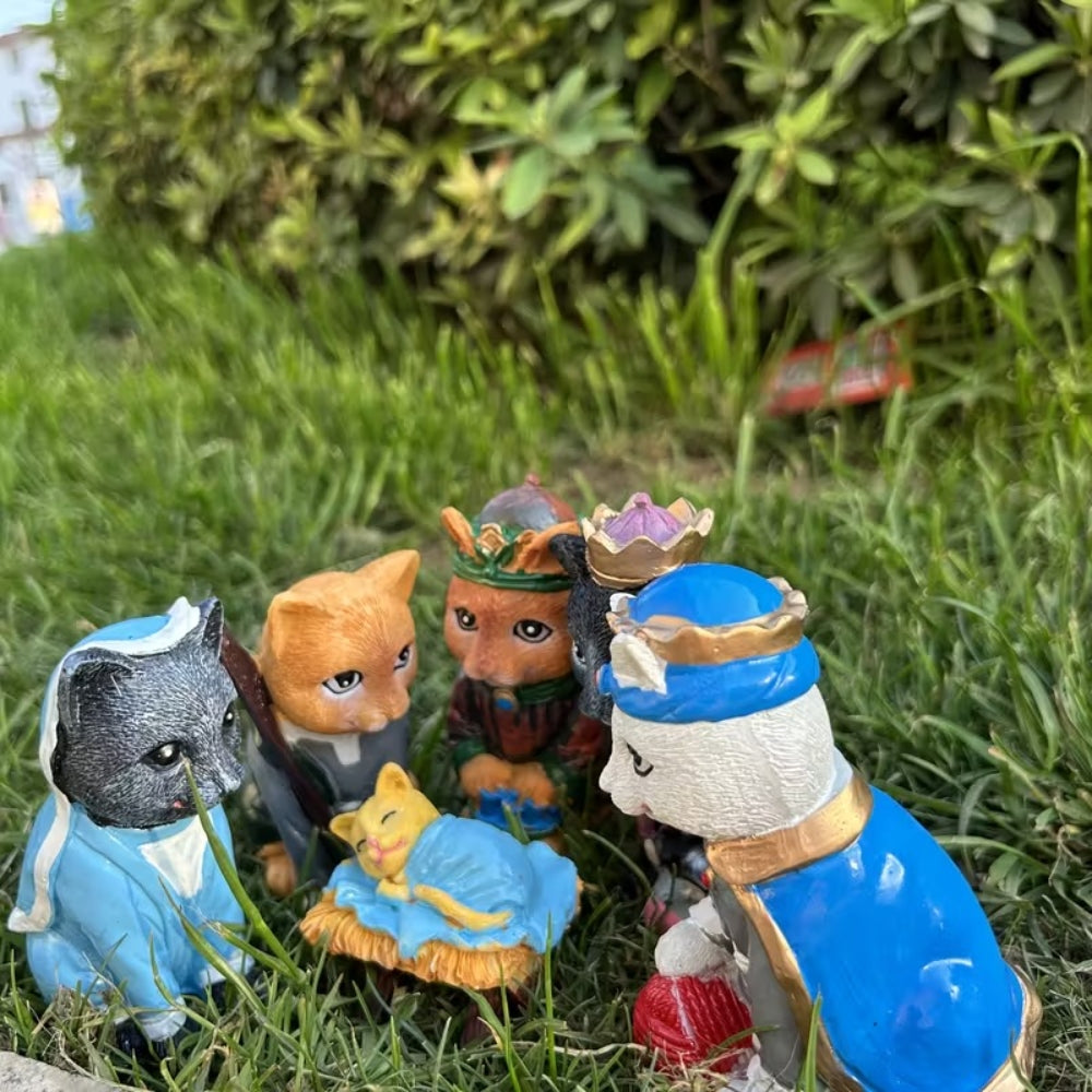 The PURR-fect Christmas Pageant Nativity Figurine Collection