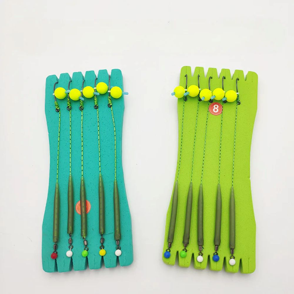 High-Strength Barbed Fishing Hooks with Camouflage PE Cable
