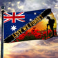 Australian Memorial Flag - Lest We Forget, Grommet Flag - C036