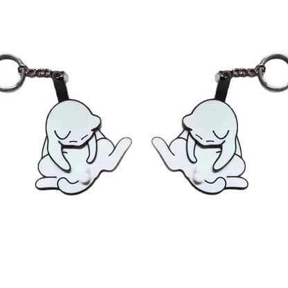 Playing with Eggs and Kitten Keychain