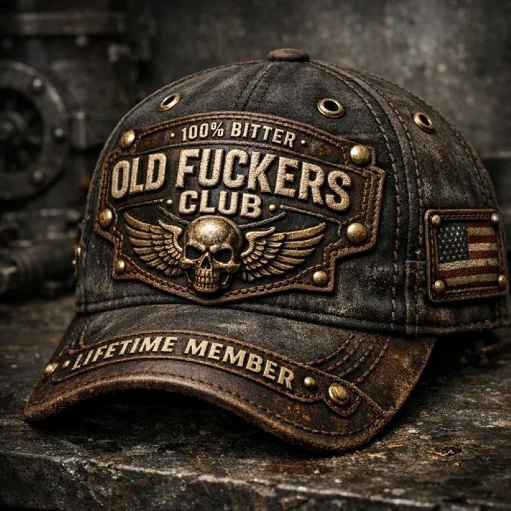 Old Fuckers Club-Handmade Vintage Baseball Cap