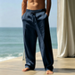 Men's Relaxed Linen Straight Leg Pants