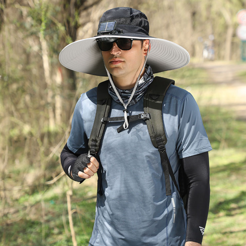 🎁Best father‘s Day Gifts❤2025 New Ultralight Solar Fan Sun Hat – Lighter Than a Baseball!⚾(Only 11oz)