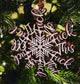 Funny Snowflake Christmas Ornament