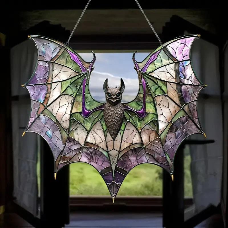 Bat Purple Acrylic Window Hanging Ornament