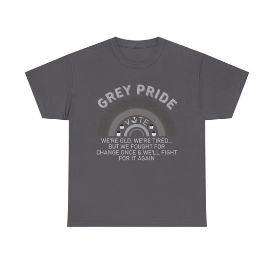 Grey Pride T-Shirt – Inspirational Aging With Strength Graphic Tee