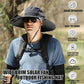 Wide Brim Solar Fan Outdoor Fishing Hat-Solar & USB Charging