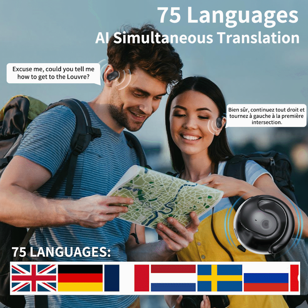 AI Translation Wireless OWS Bluetooth5.4 Earphones