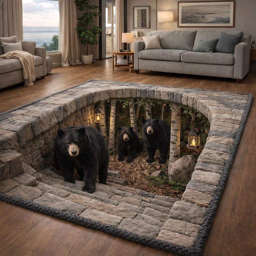 Rustic Guardian - 3D Illusion Area Rug  - H653