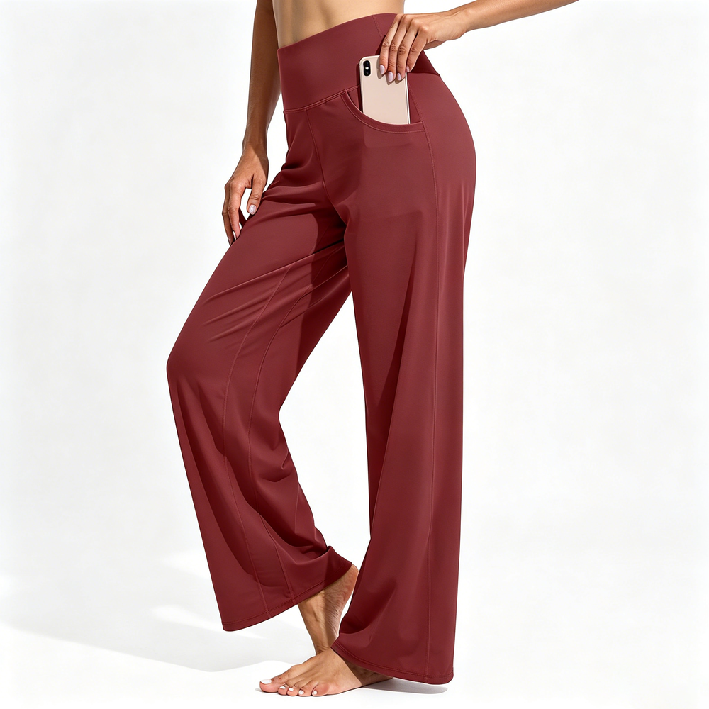 Wide Leg Pants Woman Yoga Pants with Pockets Stretch Loose Casual Lounge Sweatpants Petite/Regular/Tall