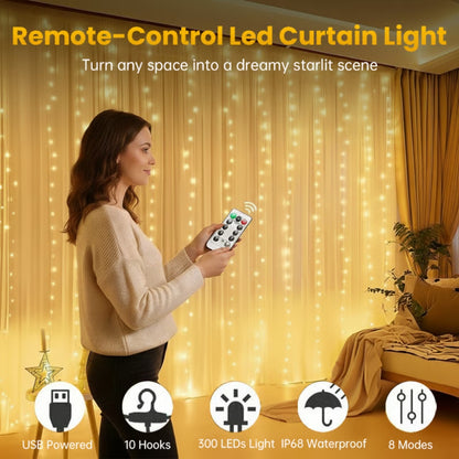 Remote-Control Led Curtain Light