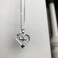 Bone Heart Paw Necklace
