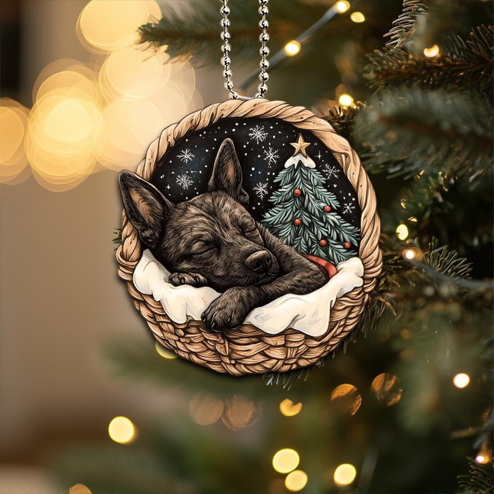 Dutch Shepherd In Mini Baskets Ornament - MB002