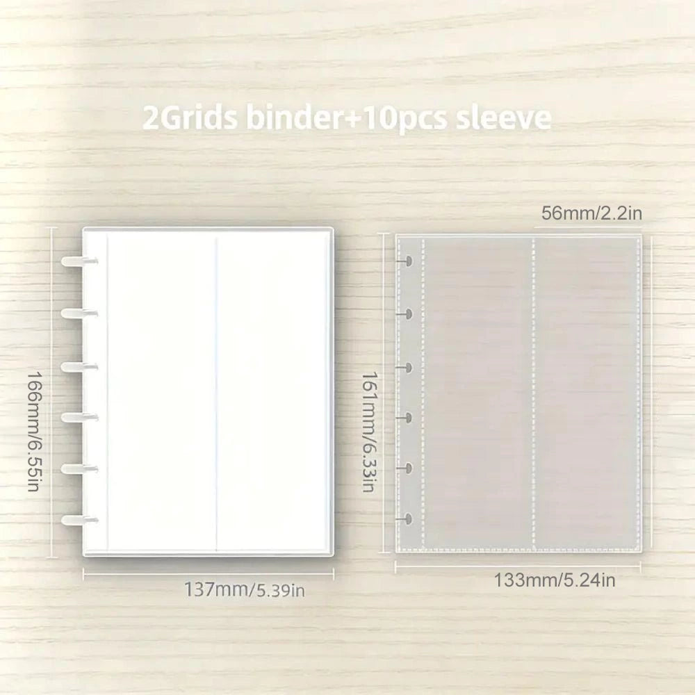 2-grid photo booth album sleeve for 2x6 inch photo strips