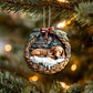 Dachshund In Mini Basket Ornament - MB020