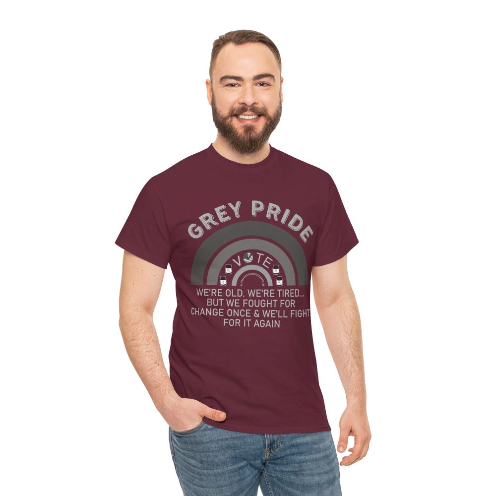 Grey Pride T-Shirt – Inspirational Aging With Strength Graphic Tee
