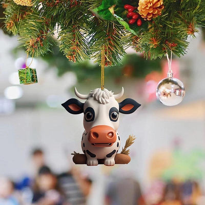 Cartoon Cow Animal Hanging Ornament