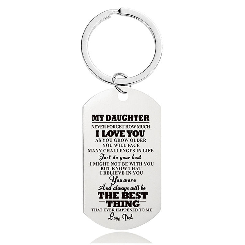 Never Forget How Much I Love You - Inspirational Keychain - A910