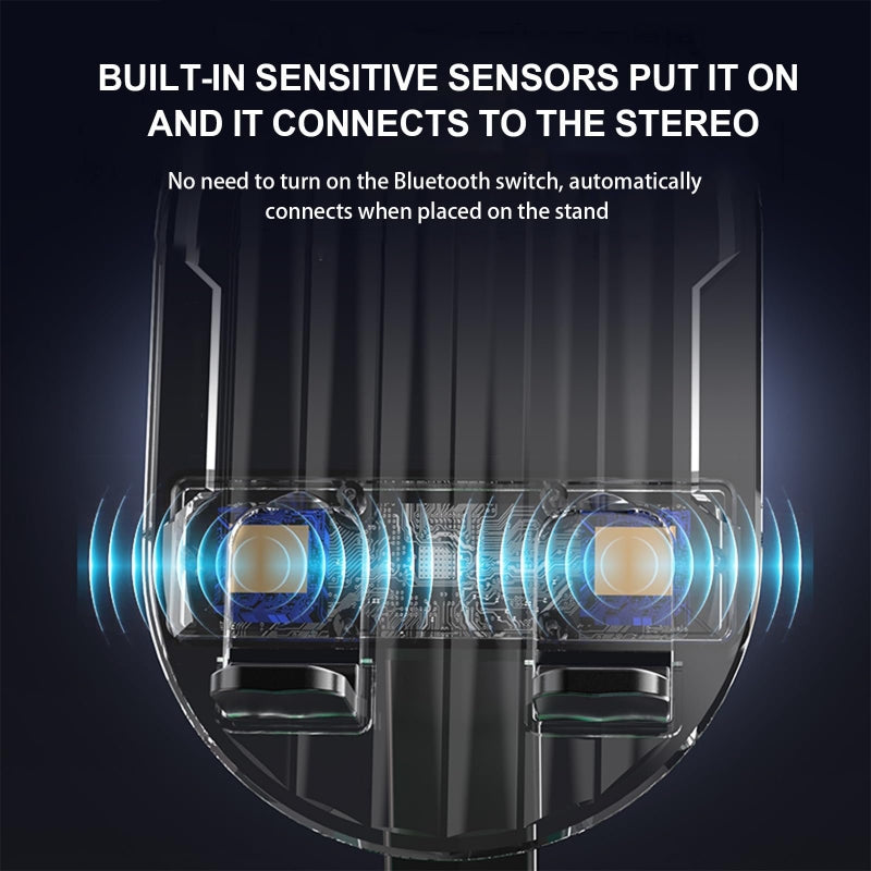 2025 Upgraded Cell Phone Stand with Induction Speaker/Power Bank/Atmosphere Light